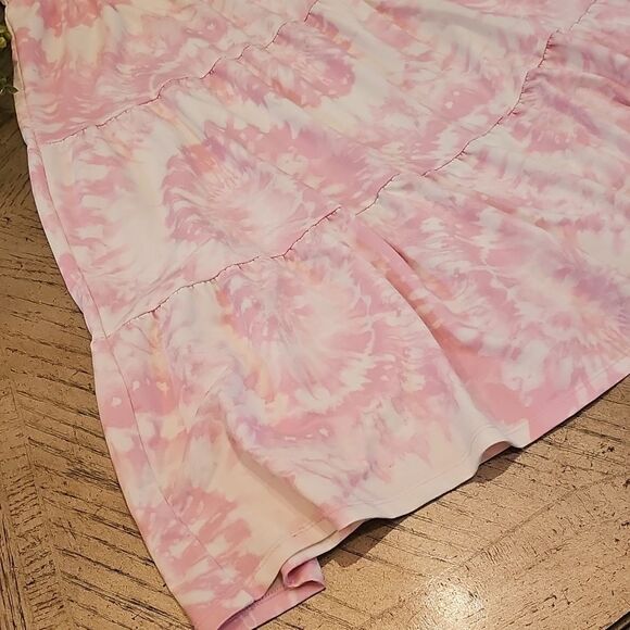 Pink Tie-Dye Maxi Dress Size S 7/8 - Picture 4 of 14